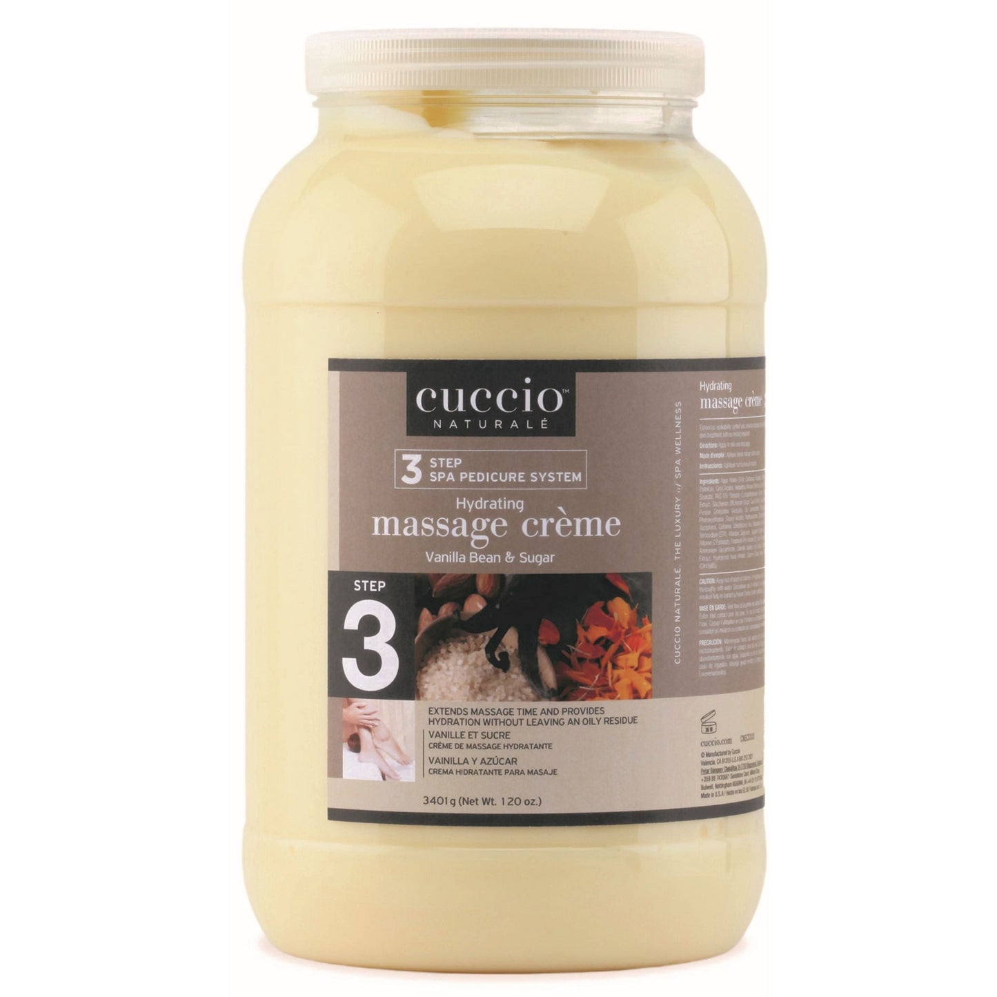 Cuccio -  NEW Vanilla Bean & Sugar Massage Creme 120 oz