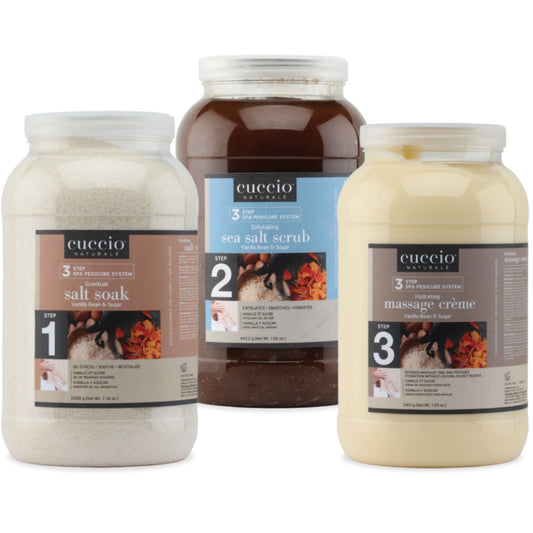 Cuccio -  NEW Vanilla Bean & Sugar 3 Step Pedicure System